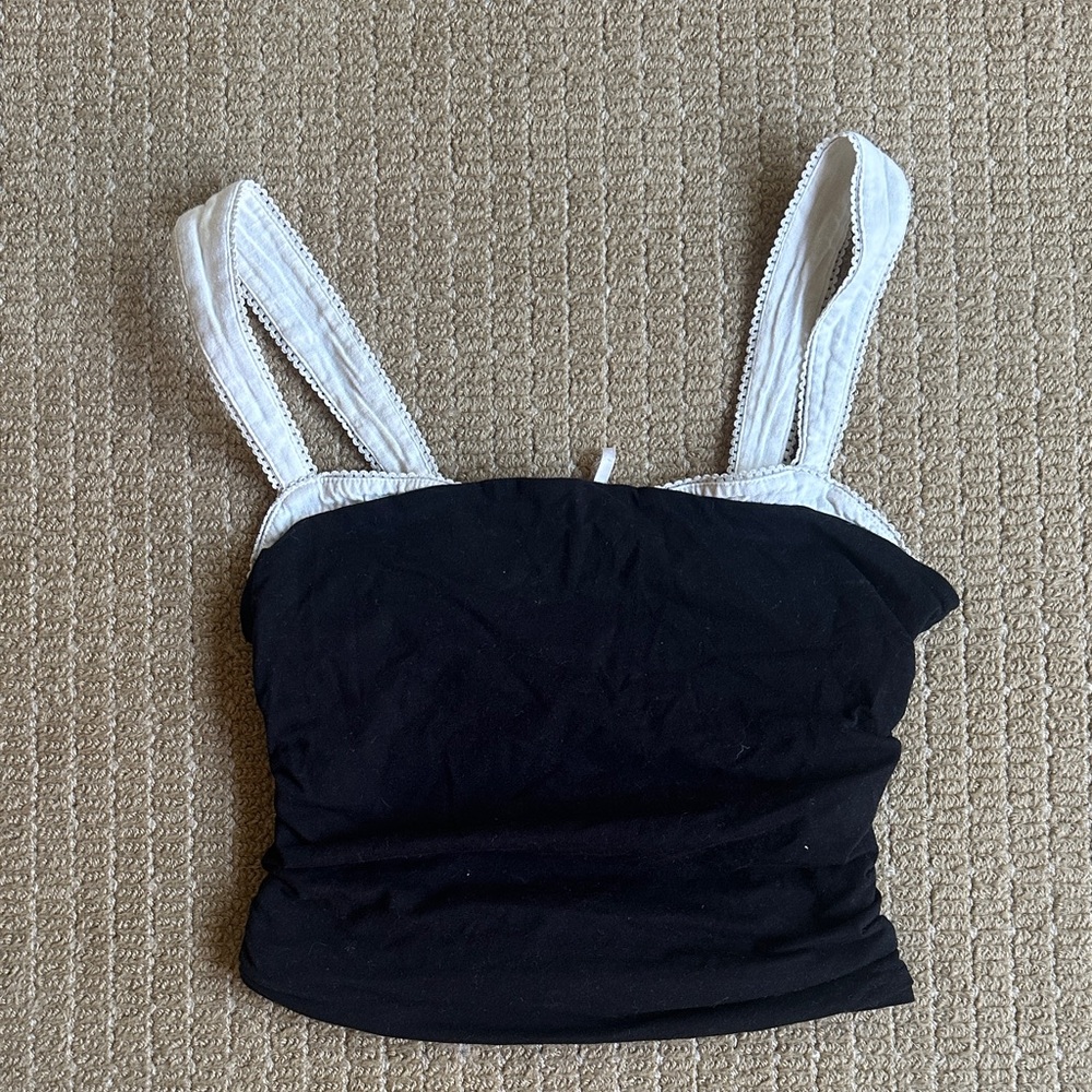Free People Black and White Women's Top